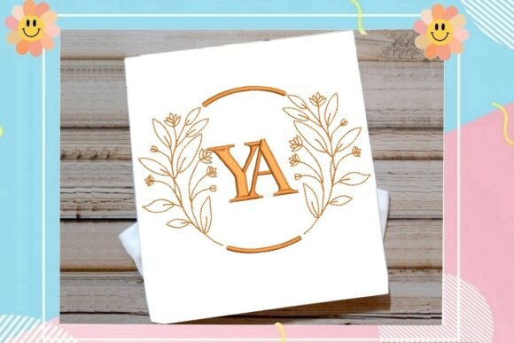 Download Gold Floral Monogram Frame - Premium Resources