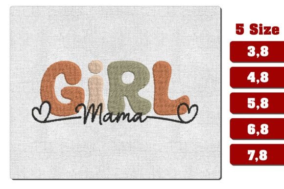 Download Girl Mama Machine Embroidery Design File - Girl Collection