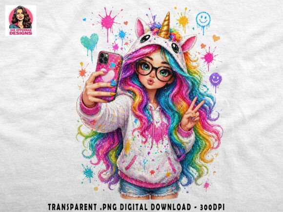 Download Rainbow Unicorn Girl | Kawaii PNG - Girl Collection