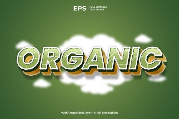 Download Organic 3d Text Effect with Nature Theme - Nature theme Collection