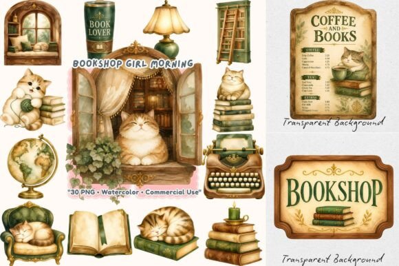 Download Coquette Bookshop Girl Morning Clipart - Girl Collection