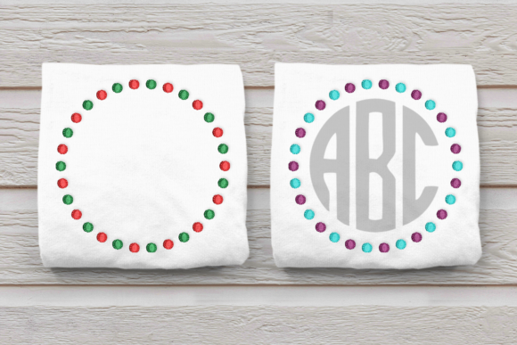 Download Dual Dot Round Monogram Frame - Premium Resources