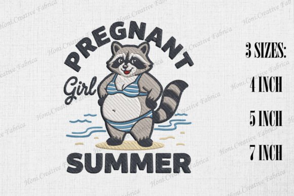 Download Pregnant Girl Summer Mama Racoon - Girl Collection