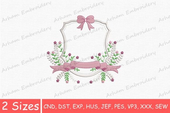 Download Elegant Floral Bow Monogram Frame - Premium Bundle