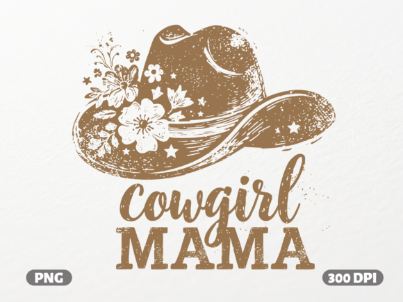 Download Cowgirl Mama Floral Hat PNG - Girl Collection