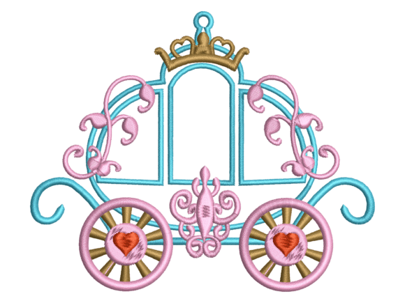 Download Elegant Princess Carriage Monogram Frame - Monogram frame Collection